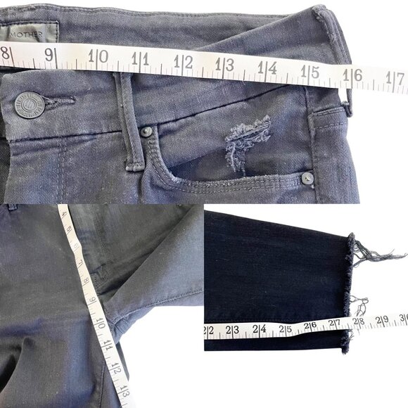 Mother Denim the Looker Ankle Fray Jeans in Guilty as Sin Wash Women’s Size 30 - Picture 5 of 12